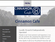Tablet Screenshot of cinnamoncafe.com